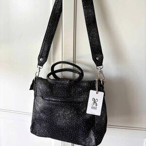 Hobo Medium Sheila Leather Satchel Silver Galaxy-NWT